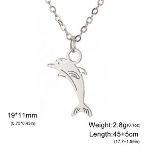 Collier Dauphin Pendentif Argenté