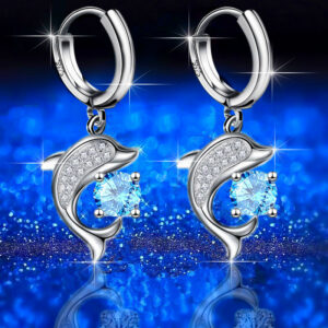 Boucles Dauphin Aqua Cristal 35 mm