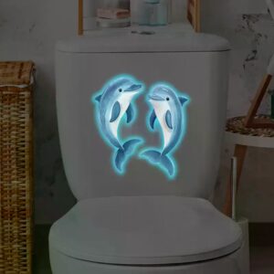 Sticker dauphin lumineux pour toilettes