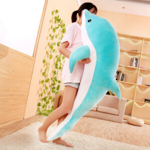 Peluche dauphin géante grise 140 cm