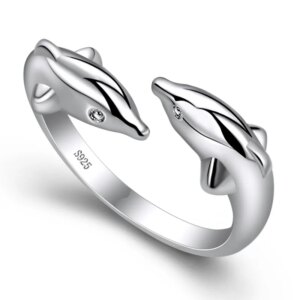 Bague dauphin simple en argent 925