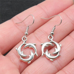 Boucles d’Oreilles Dauphin Ronde Vintage