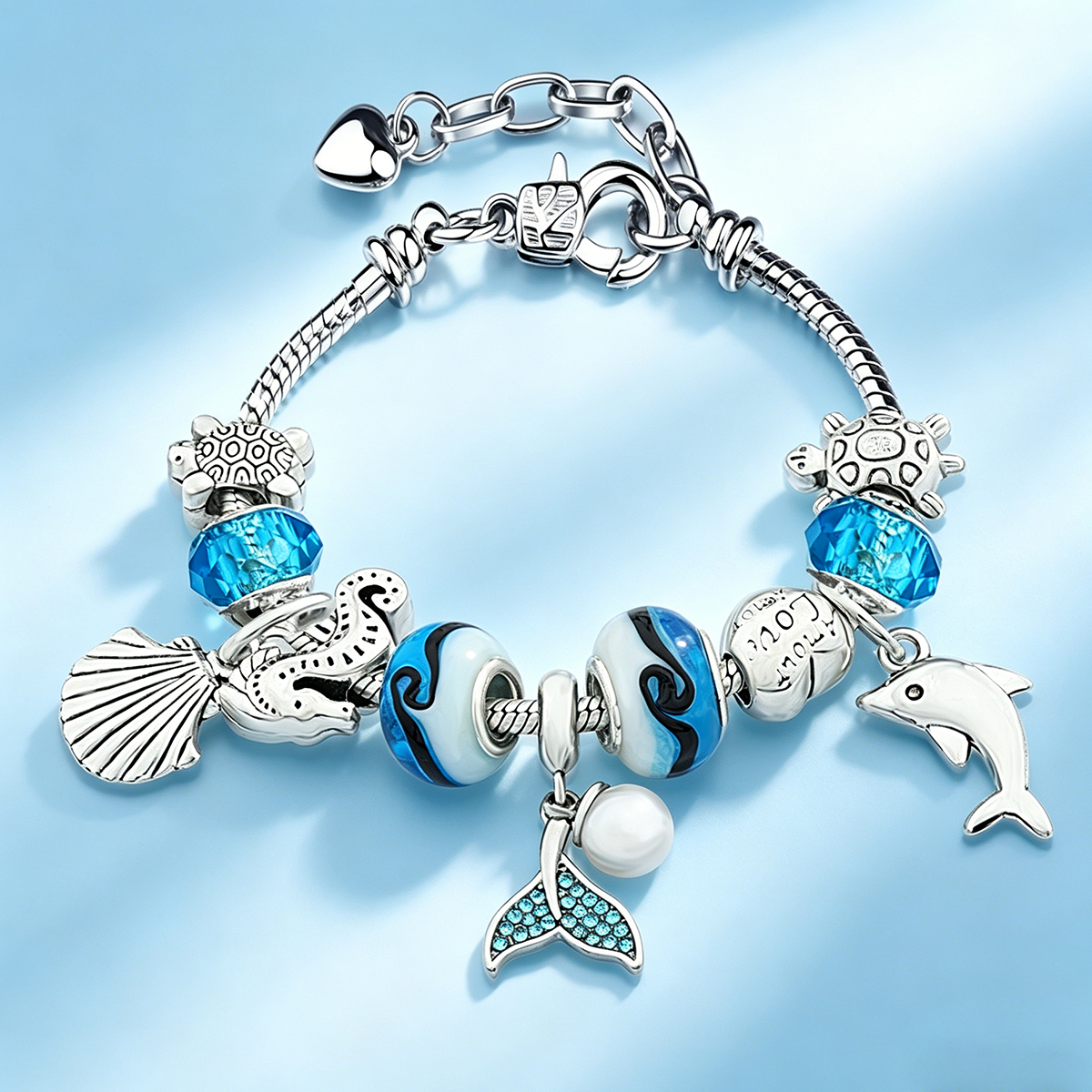 Bracelet Dauphin Cristal Bleu