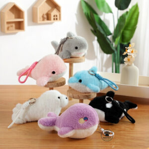 Porte-clés Peluche Dauphin Bleu 18 cm