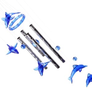 Carillon Dauphin Cristal Bleu