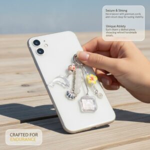 Pendentif de sac charmes marins dauphin