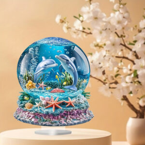 Boule décorative dauphin et lagon