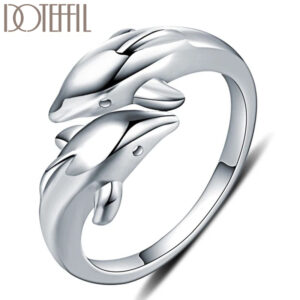Bague dauphin cercle ouvert