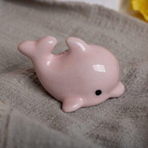 Figurine Dauphin en Céramique Rose
