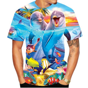 T-shirt Dauphins Récif 3D