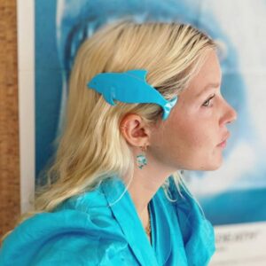 Barrette Dauphin Bleu