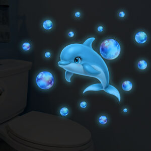 Sticker Dauphin Lumineux Bulles