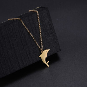 Collier Dauphin Plongeon Doré