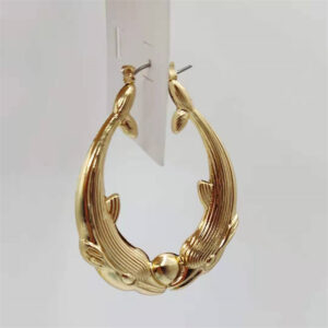 Boucles Dauphin Créoles Dorées 27 mm