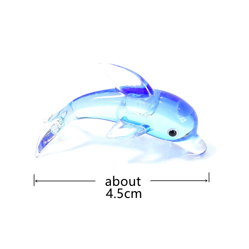 Mini dauphin en verre pour aquarium décoratif – Image 2