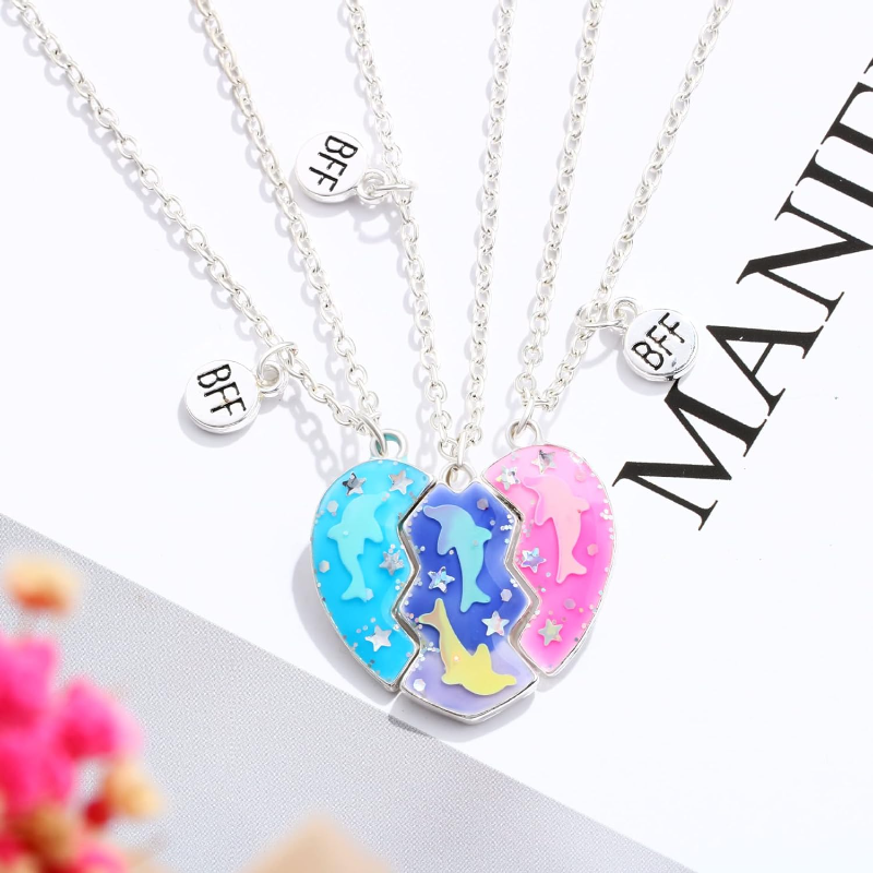 Collier Dauphin BFF trois pièces – Image 3