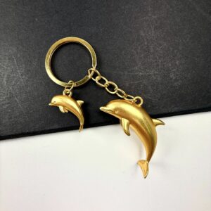 Porte-clés Dauphin Duo Doré