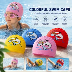 Bonnet de bain dauphin enfant coloré