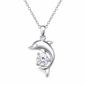 Collier dauphin zircon 925